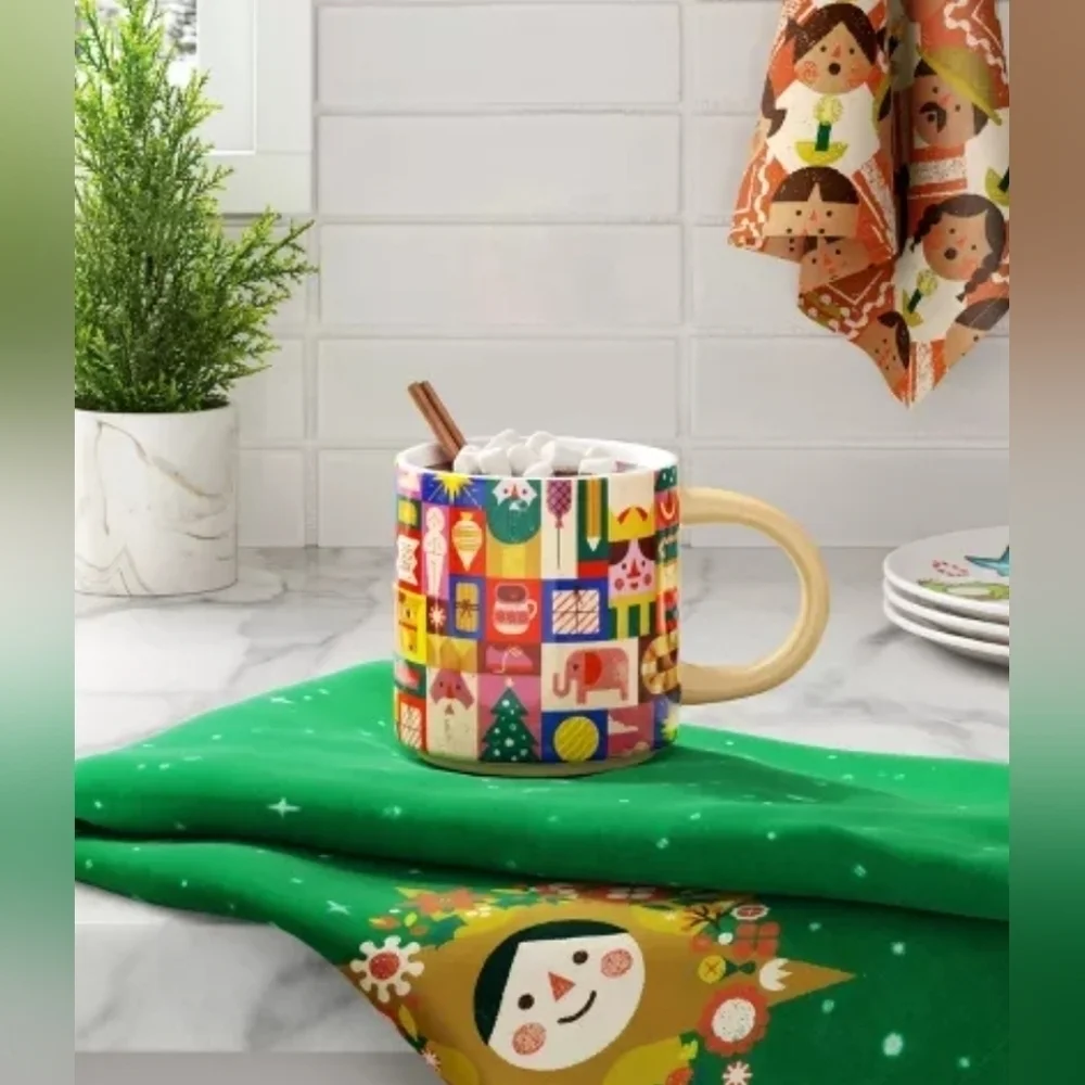 2pc Cecilia Ruiz Christmas Design Kitchen Towel from Wondershop New Item